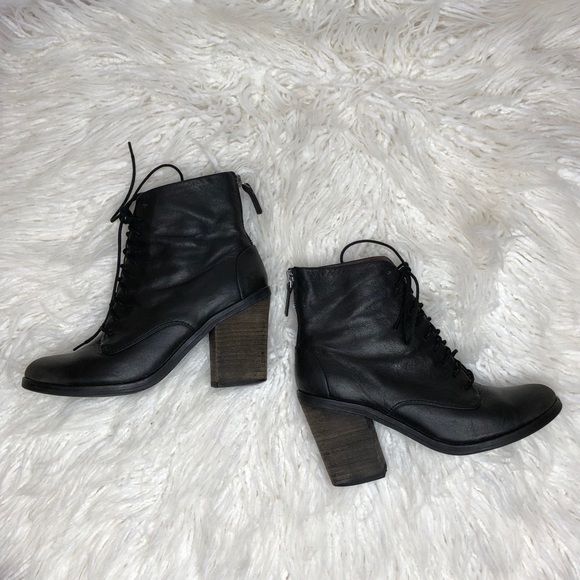 Bacio 61 Black Lace Up Bootie - Picture 2 of 15